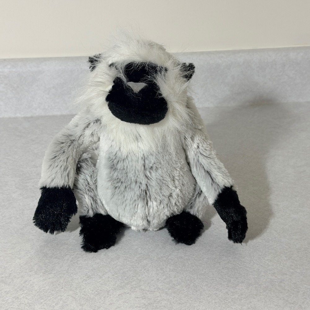Webkinz Grey Langur Monkey Plush Stuffed Animal Ganz HM226 Grey White Black